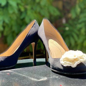 Kate Spade Kellis Black satin heel size 7.5